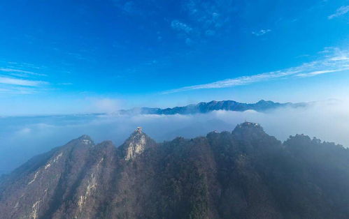 云端勝境 西安航拍秦嶺南五臺(tái)云海景觀